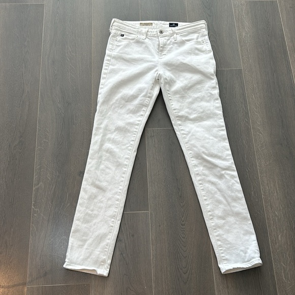 AG Adriano Goldschmied The Prima White Mid Rise Cigarette Skinny Jeans size 27 - Picture 5 of 14